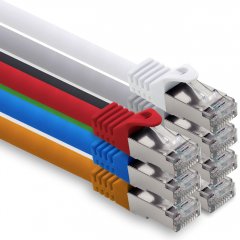 1CONN CAT.7 LAN Kabel 5,0m Netzwerkkabel S-FTP LSZH PiMF 10GB/s RJ45 Cat6a Stecker 7 Farben