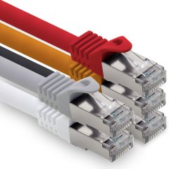 1CONN CAT.7 LAN Kabel 5,0m Netzwerkkabel S-FTP LSZH PiMF 10GB/s RJ45 Cat6a Stecker 5 Farben