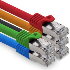 1CONN CAT.7 LAN Kabel 2,0m Netzwerkkabel S-FTP LSZH PiMF 10GB/s RJ45 Cat6a Stecker 5 Farben