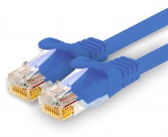 1CONN Cat.7 Lan- Netzwerk- Patch- Kabel 15m RJ45 CAT6a Stecker 10Gb/s 1x blau