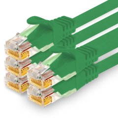 1CONN Cat.7 Lan- Netzwerk- Patch- Kabel 1,5m RJ45 CAT6a Stecker 10Gb/s 5x gr�n
