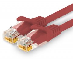 1CONN Cat.7 Lan- Netzwerk- Patch- Kabel 20m RJ45 CAT6a Stecker 10Gb/s 1x rot