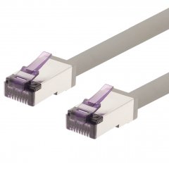 1aTTack CAT6a Superflex LAN-Kabel Ethernet Patchkabel SFTP PIMF 10Gbit/s 1x 1m grau