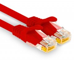 1aTTack LAN-Kabel 1.5m Cat7 UTP Patch-Ethernetkabel 10 Gb/s RJ45 Stecker CAT6a 1x rot