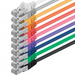 1aTTack LAN Kabel 10x 2m CAT5 FTP Netzwerk Patchkabel bunt