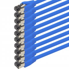 1aTTack Cat.8 Netzwerkkabel 2m 2000 MHz 40 Gbit/s 10x Blau Ethernetkabel Patchkabel S/FTP LSZH