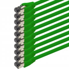 1aTTack Cat.8 Netzwerkkabel 1,5m 2000 MHz 40 Gbit/s 10x Gr�n Ethernetkabel Patchkabel S/FTP LSZH