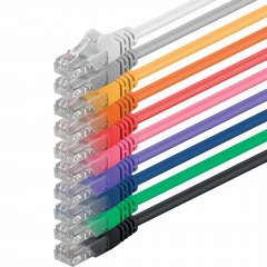 1aTTack CAT6 LAN Kabel 5m 10x  RJ45 UTP Netzwerkkabel Ethernetkabel 10 Farben