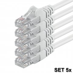 1aTTack LAN Kabel 2m CAT5 UTP Netzwerk Patchkabel 5x wei�