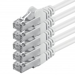 1aTTack LAN Kabel 5x 2m CAT5 FTP Netzwerk Patchkabel wei�