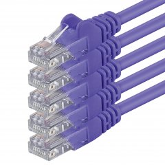 1aTTack CAT6 LAN Kabel 3m 5x  RJ45 UTP Netzwerkkabel Ethernetkabel Violet