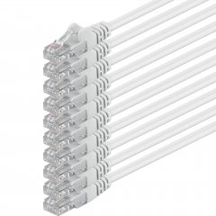 1aTTack CAT6 LAN Kabel 0.5m 10x  RJ45 UTP Netzwerkkabel Ethernetkabel Wei�