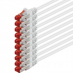 1aTTack LAN Kabel 2m 10x CAT6 S-FTP RJ45 Netzwerkkabel Patchkabel wei�