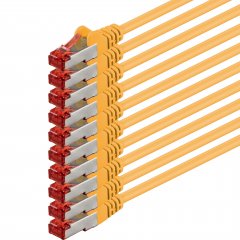 1aTTack LAN Kabel 2m 10x CAT6 S-FTP RJ45 Netzwerkkabel Patchkabel gelb