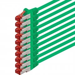 1aTTack LAN Kabel 1m 10x CAT6 S-FTP RJ45 Netzwerkkabel Patchkabel gr�n