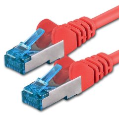 1aTTack LAN Kabel 5m 1x CAT6a S-FTP PIMF RJ45 Netzwerkkabel Patchkabel rot