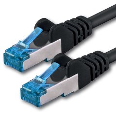 1aTTack LAN Kabel 5m 1x CAT6a S-FTP PIMF RJ45 Netzwerkkabel Patchkabel schwarz