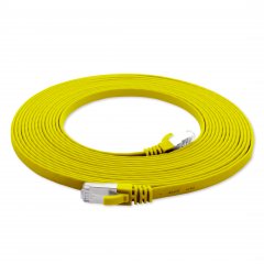 1aTTack LAN Flachkabel 1m CAT7 U/FTP 10Gbit/s RJ45 CAT6a Stecker Patchkabel gelb