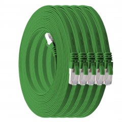 1aTTack 5x LAN Flachkabel 1m CAT7 U/FTP 10Gbit/s RJ45 CAT6a Stecker Patchkabel gr�n