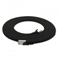1aTTack LAN Flachkabel 3m CAT7 U/FTP 10Gbit/s RJ45 CAT6a Stecker Patchkabel schwarz