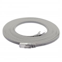 1aTTack LAN Flachkabel 5m CAT7 U/FTP 10Gbit/s RJ45 CAT6a Stecker Patchkabel grau