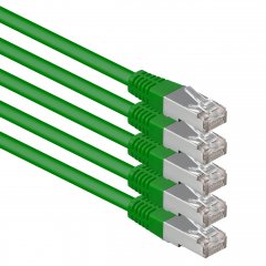 1aTTack 5x LAN Kabel 10m CAT6 S-FTP RJ45 Netzwerkkabel Patchkabel gr�n