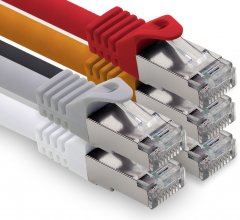 freiwerk Cat.7 Lan Kabel 2m RJ45 CAT6a Stecker 10Gb/s 5x 5 Farben 01
