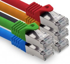 freiwerk Cat.7 Lan Kabel 1,5m RJ45 CAT6a Stecker 10Gb/s 5x 5 Farben 02
