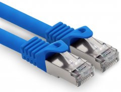 freiwerk Cat.7 Lan Kabel 0,5m RJ45 CAT6a Stecker 10Gb/s 1x Blau
