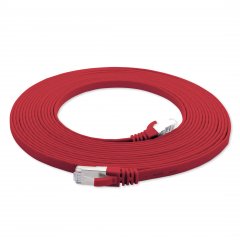 1aTTack LAN Flachkabel 10m CAT7 U/FTP 10Gbit/s RJ45 CAT6a Stecker Patchkabel rot