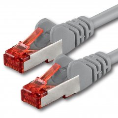 1aTTack LAN Kabel 30m 1x CAT6 S-FTP RJ45 Netzwerkkabel Patchkabel grau