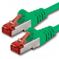 1aTTack LAN Kabel 5m 1x CAT6 S-FTP RJ45 Netzwerkkabel Patchkabel gr�n