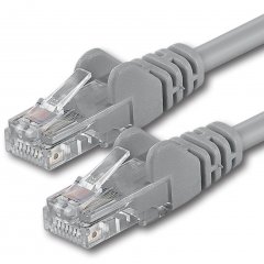 1aTTack CAT6 LAN Kabel 5m 1x  RJ45 UTP Netzwerkkabel Ethernetkabel Grau