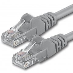1aTTack CAT6 LAN Kabel 15m 1x  RJ45 UTP Netzwerkkabel Ethernetkabel Grau