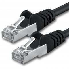 1aTTack LAN Kabel 20m CAT5e SFTP Netzwerk Patchkabel RJ45 schwarz