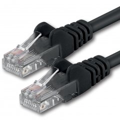1aTTack CAT6 LAN Kabel 0.5m 1x  RJ45 UTP Netzwerkkabel Ethernetkabel Schwarz