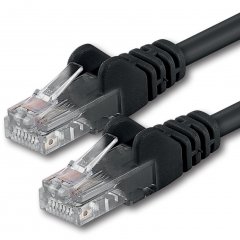 1aTTack CAT6 LAN Kabel 7.5m 1x  RJ45 UTP Netzwerkkabel Ethernetkabel Schwarz