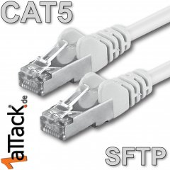1aTTack LAN Kabel 30m CAT5e FTP Netzwerk Patchkabel RJ45 wei�