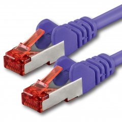 1aTTack LAN Kabel 20m 1x CAT6 S-FTP RJ45 Netzwerkkabel Patchkabel violett