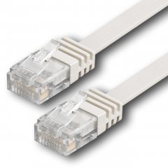 1aTTack LAN Kabel 7m CAT6 Flach RJ45 Netzwerkkabel Patchkabel wei�