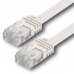 1aTTack LAN Kabel 20m CAT6 Flach RJ45 Netzwerkkabel Patchkabel wei�