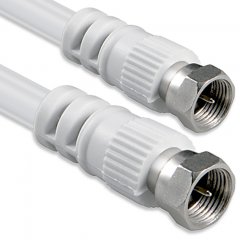 1aTTack Antennenkabel SAT 2,5m F-Stecker-F-Stecker 75dB doppelt geschirmt Wei�