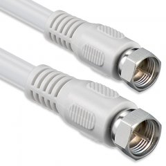 1aTTack Antennenkabel SAT 2,5m F-Stecker-F-Stecker 85dB doppelt geschirmt Wei�
