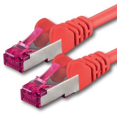 1aTTack 1x LAN Kabel 5m CAT6a GHMT LSZH SFTP PIMF Ethernet Netzwerkkabel 10Gbit/s Rot