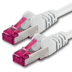 1aTTack 1x LAN Kabel 15m CAT6a GHMT LSZH SFTP PIMF Ethernet Netzwerkkabel 10Gbit/s Wei�