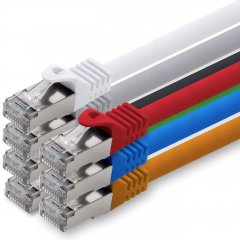 1aTTack Lan Kabel 0,25m Cat7 LSZH PIMF SFTP Patch-Ethernetkabel RJ45 Cat6a Stecker 7 Farben