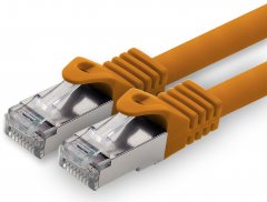1aTTack Lan Kabel 1m Cat7 LSZH PIMF SFTP Patch-Ethernetkabel RJ45 Cat6a Stecker 1x Orange