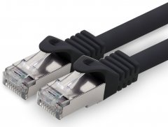 1aTTack Lan Kabel 2m Cat7 LSZH PIMF SFTP Patch-Ethernetkabel RJ45 Cat6a Stecker 1x Schwarz