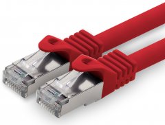 1aTTack Lan Kabel 15m Cat7 LSZH PIMF SFTP Patch-Ethernetkabel RJ45 Cat6a Stecker 1x Rot