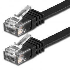 1aTTack LAN Kabel 1m CAT6 Flach RJ45 Netzwerkkabel Patchkabel schwarz